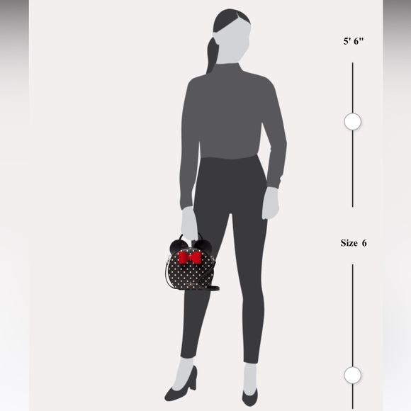 ♠️ NWT Disney Kate Spade Minnie Mouse purse wallet set black crossbody red bow - Picture 11 of 12